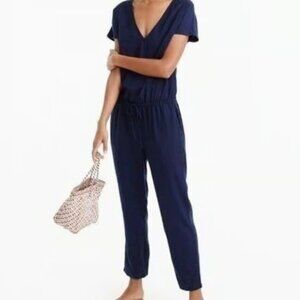 NWT J.Crew Relaxed Jumpsuit (Navy) XXXS